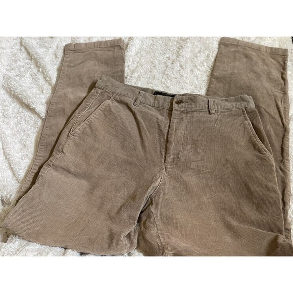 Jos A Bank Reserve Men's Tan Corduroy Bottoms Pants Size 34X34 (Runs Small) - Picture 1 of 8